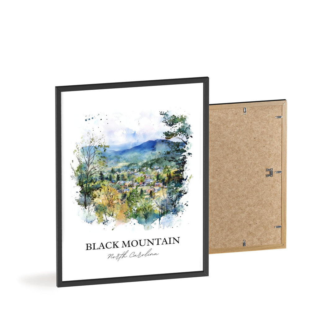 Black Mountain NC Wall Art, Buncombe County Print, Asheville Watercolor, Black Mountain Gift, Travel Print, Travel Poster, Housewarming Gift