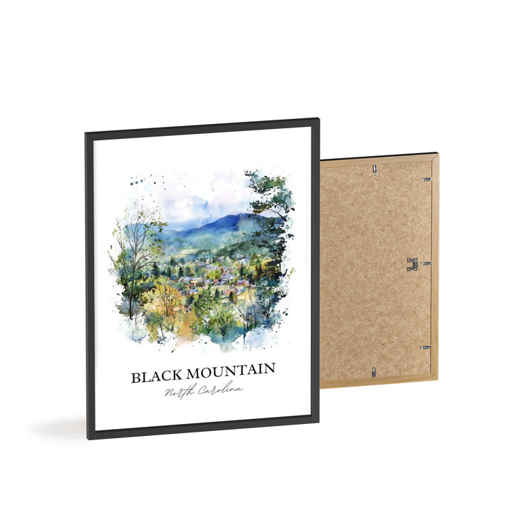 Black Mountain NC Wall Art, Buncombe County Print, Asheville Watercolor, Black Mountain Gift, Travel Print, Travel Poster, Housewarming Gift
