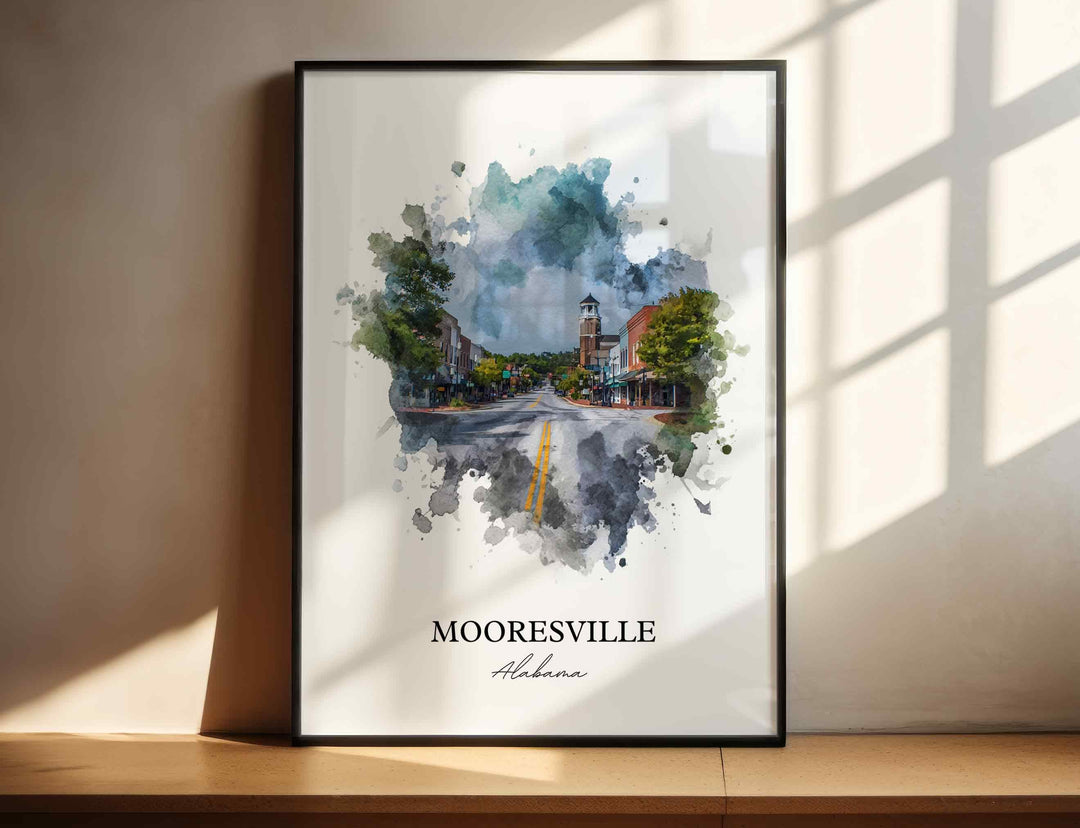 Mooresville, Alabama – Watercolor Art Print