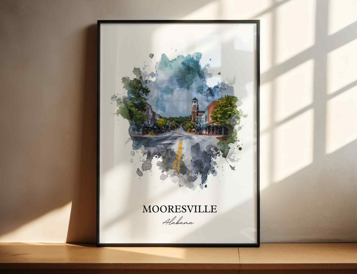 Mooresville, Alabama – Watercolor Art Print