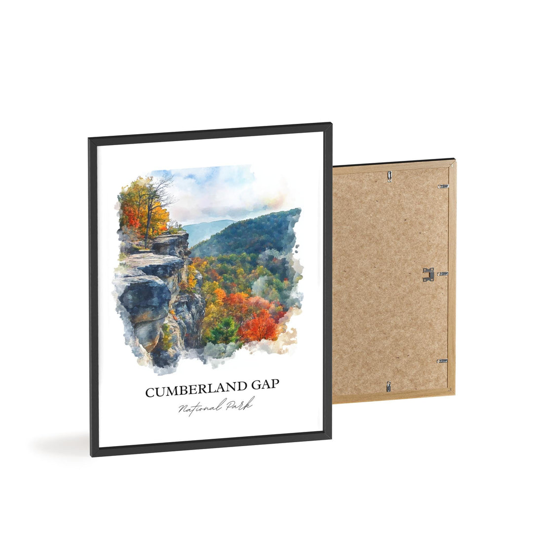 Cumberland Gap TN Wall Art, Claiborne County Print, Tennessee Artwork, Cumberland Gap Gift, Travel Print, Travel Poster, Housewarming Gift