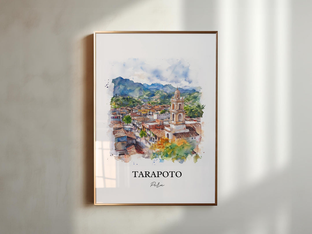 Tarapoto Peru Wall Art, San Martín Region Print, Peru Watercolor Art, Tarapoto Peru Gift, Travel Print, Travel Poster, Housewarming Gift