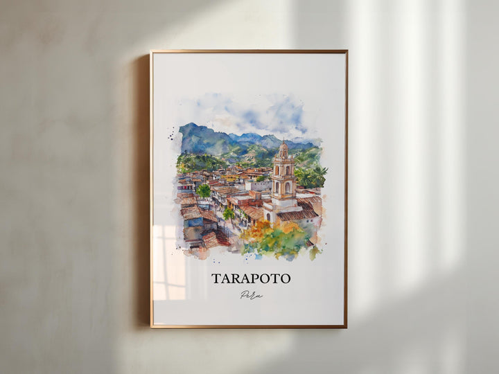 Tarapoto Peru Wall Art, San Martín Region Print, Peru Watercolor Art, Tarapoto Peru Gift, Travel Print, Travel Poster, Housewarming Gift