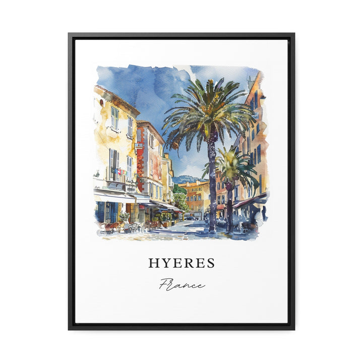 Hyères France Art, Hyères FR Print, Hyeres Watercolor, Mediterranean Coast France Gift,