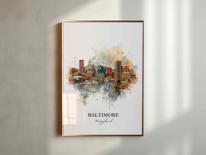 Baltimore, Maryland – Watercolor Art Print