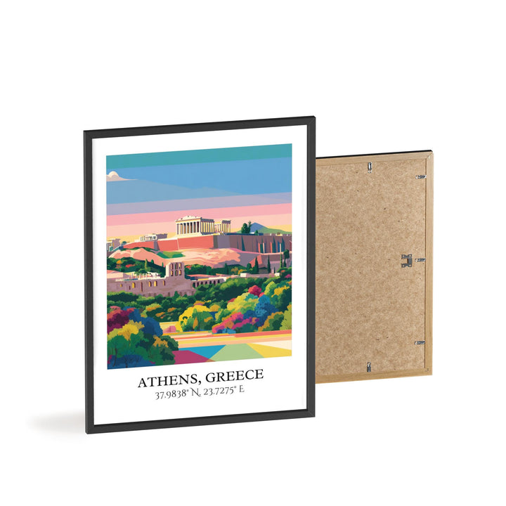 Athens Greece Art, Athens Retro Travel Art, Athens Greece Home Decor, Greece Gift, Greece Travel Art, Travel Prints, Housewarming Gift