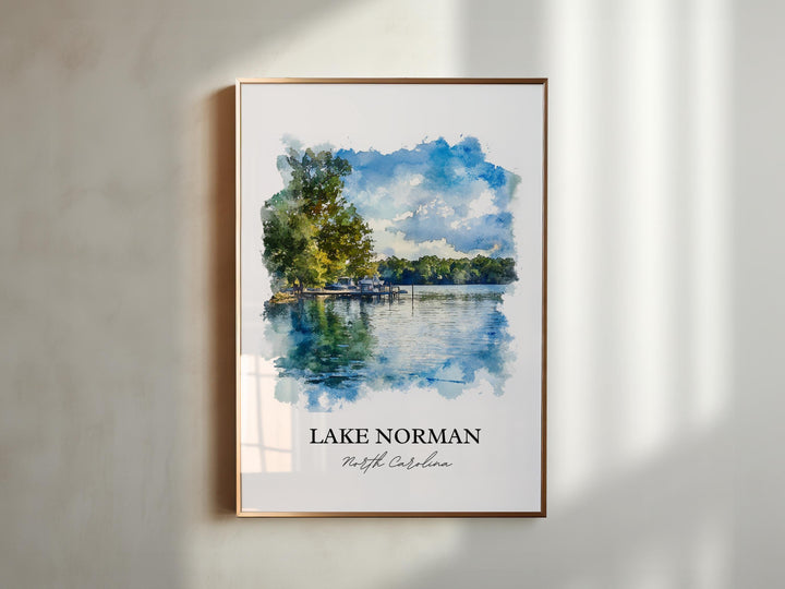 Lake Norman, USA – Watercolor Art Print