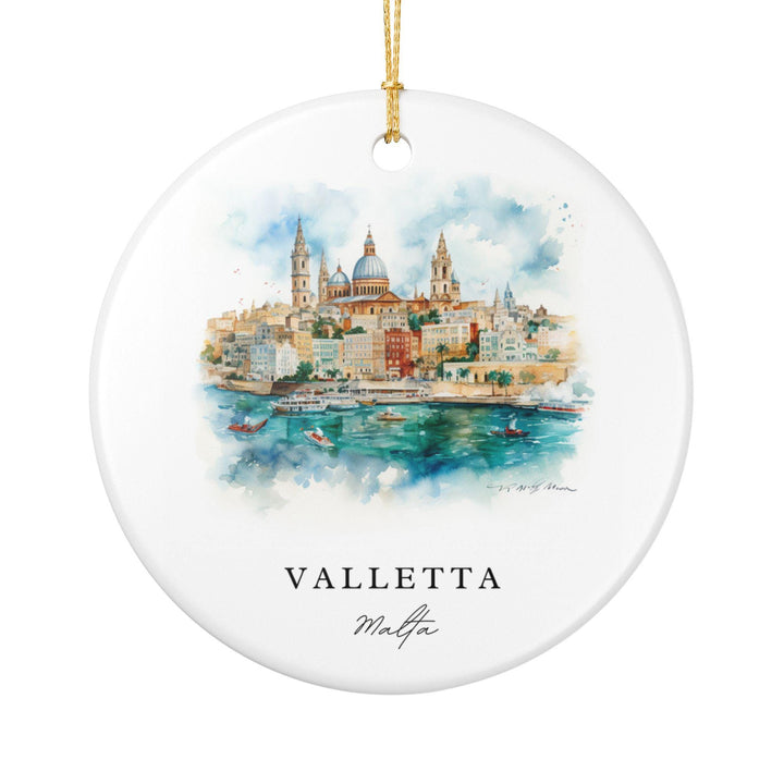 Valletta Malta Ornament: Unique Valletta Souvenir, Valletta Xmas Decor, and Authentic Valletta Malta Gift