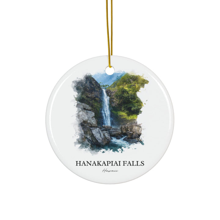 Hanakapiai Falls Ornament: Unique Napali Coast Souvenir, Kauai Xmas Decor, and Authentic Hanakapiai Falls Gift