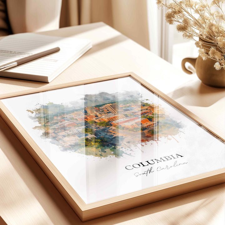 Columbia, South Carolina – Watercolor Art Print