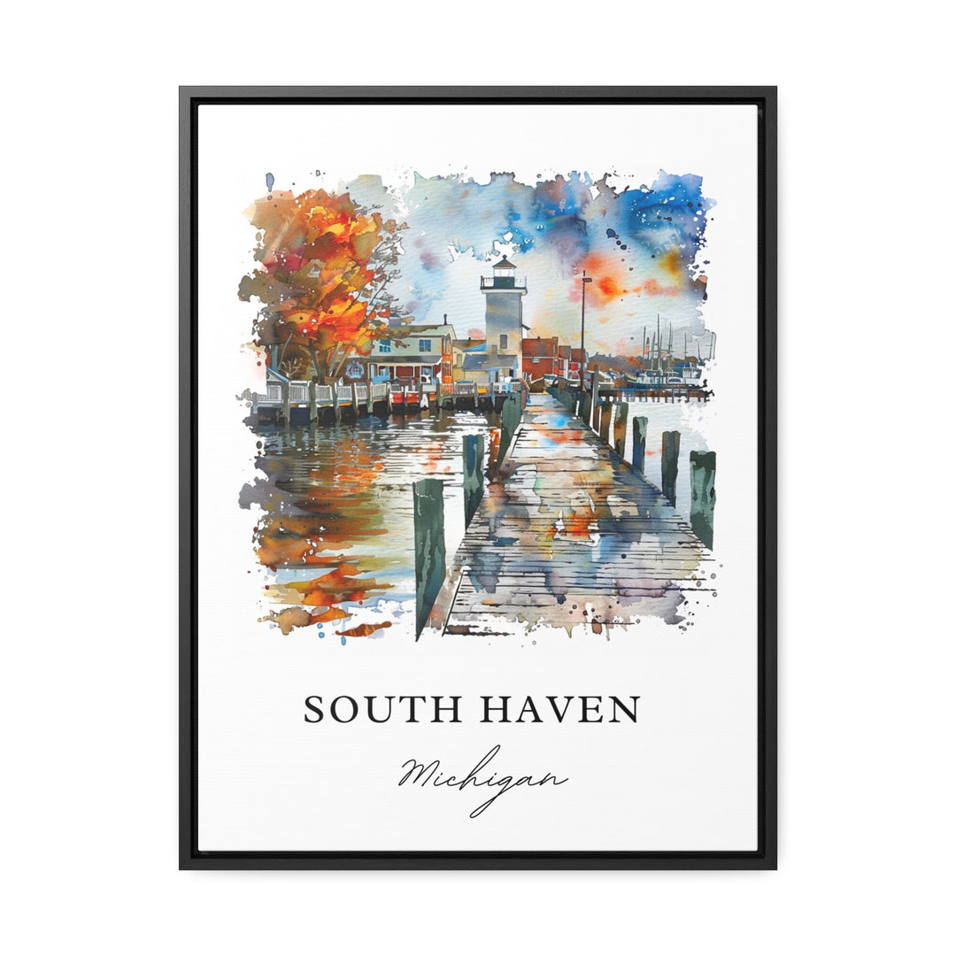 South Haven MI Art, South Haven Print, South Haven Watercolor, South Haven Gift, Van Buren MI