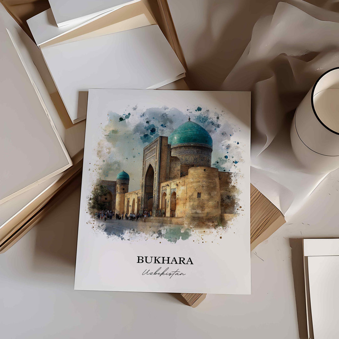 Bukhara, Uzbekistan – Watercolor Art Print
