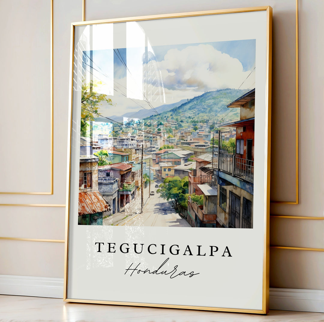 Tegucigalpa Honduras wall art - Honduras, Tegucigalpa poster, Tegucigalpa Wedding gift, Birthday present, Custom Text, Personalized Gift