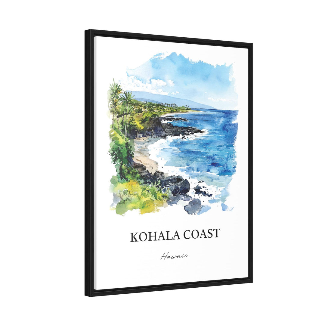 Kohala Coast Wall Art, Big Island Print, Hawaii Watercolor Art, Kohala Coast Gift, Travel Print, Travel Poster, Housewarming Gift
