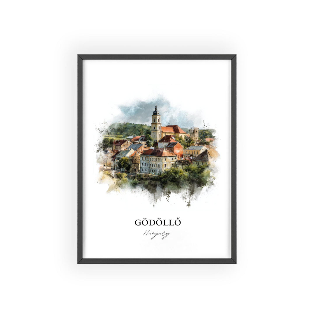 Gödöllő, Hungary – Watercolor Art Print
