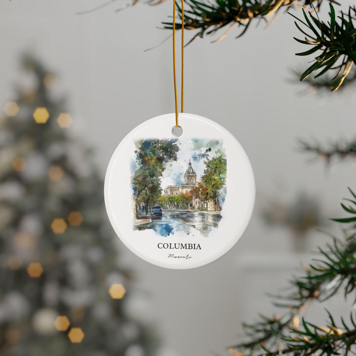 Columbia Missouri Ornament: Unique Columbia MO Souvenir, Missouri Xmas Decor, and Authentic Columbia MO Gift