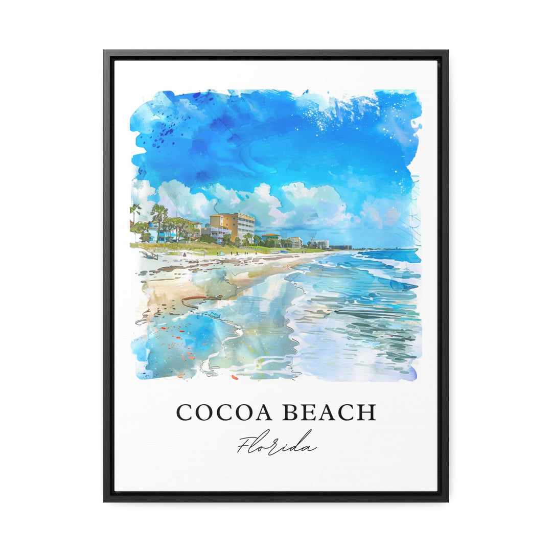 Cocoa Beach FL Wall Art, Cocoa Beach Print, Cocoa Beach Watercolor, Cocoa Beach Gift,