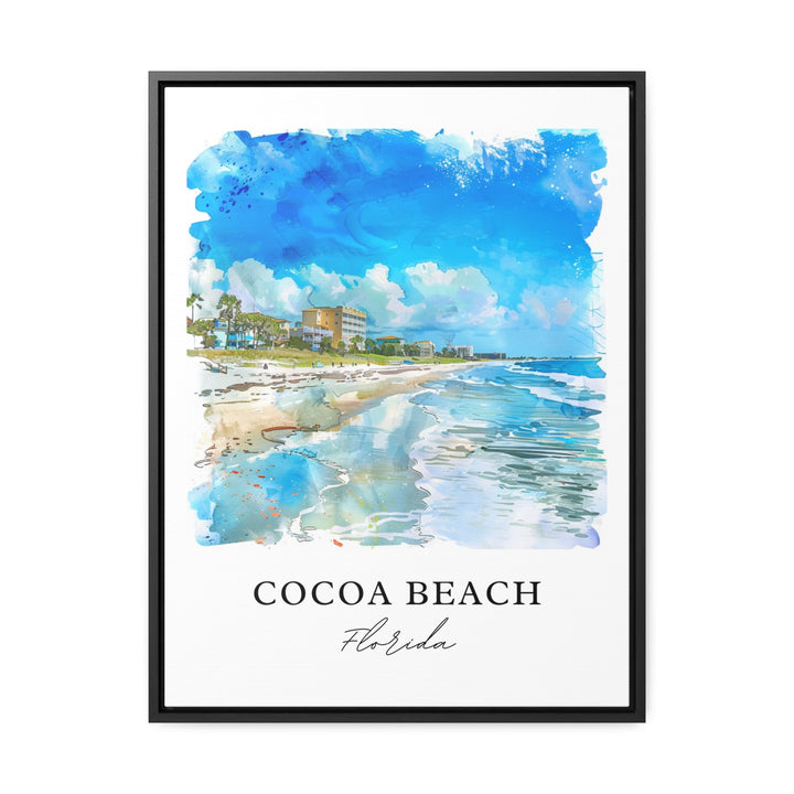 Cocoa Beach FL Wall Art, Cocoa Beach Print, Cocoa Beach Watercolor, Cocoa Beach Gift,