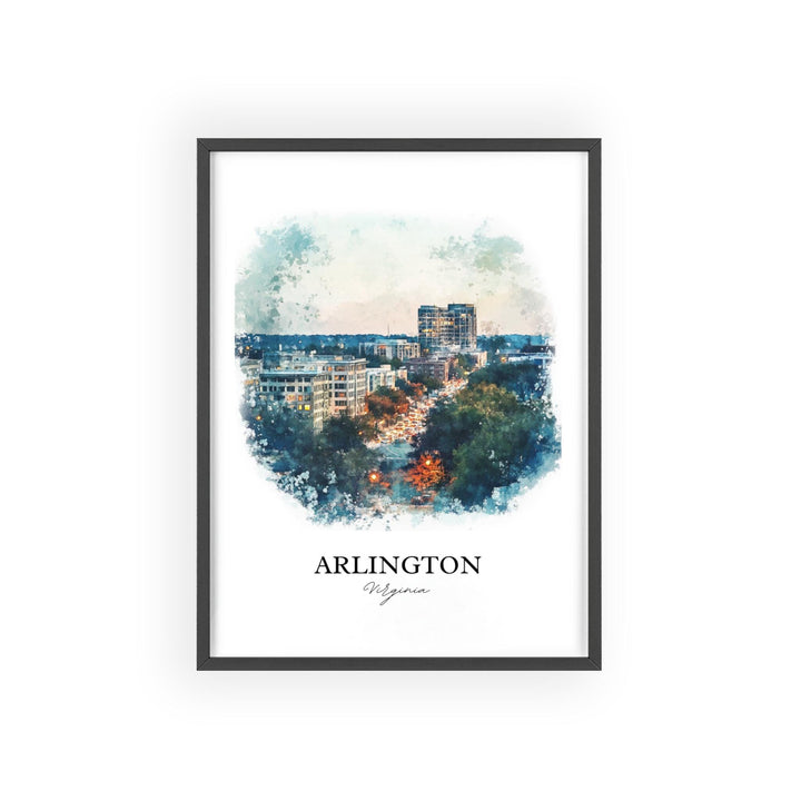 Arlington VA Wall Art, Arlington VA Print, Washington DC Watercolor, Arlington Virginia Gift, Travel Print, Travel Poster, Housewarming Gift