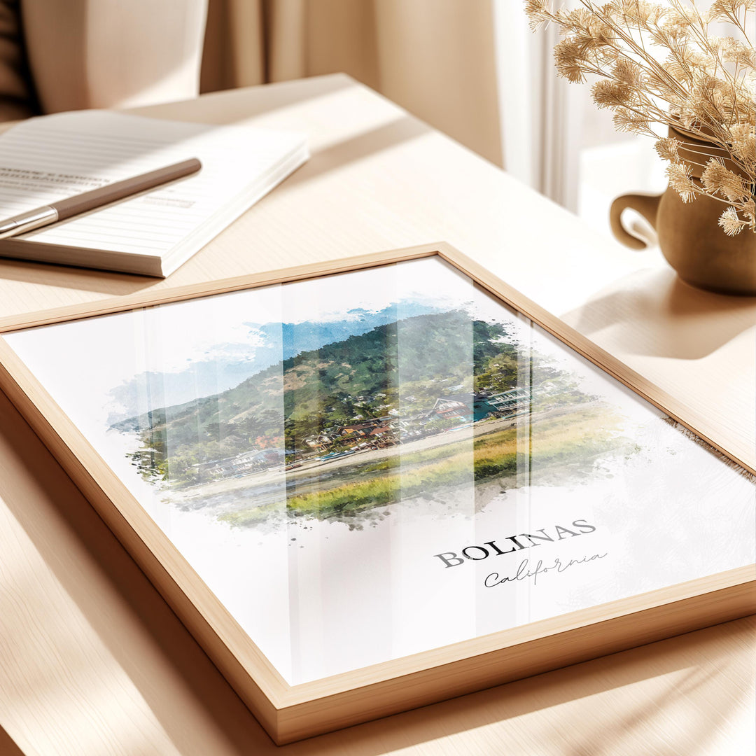 Bolinas, California – Watercolor Art Print