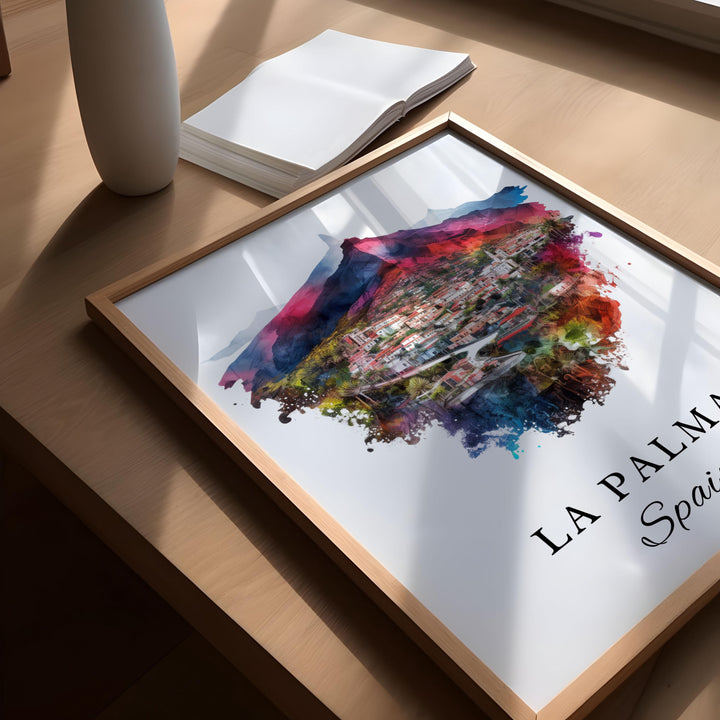 La Palma Spain wall art - Spain, La Palma poster, La Palma Wedding gift, La Palma Birthday present, Custom Text, Personalised Gift