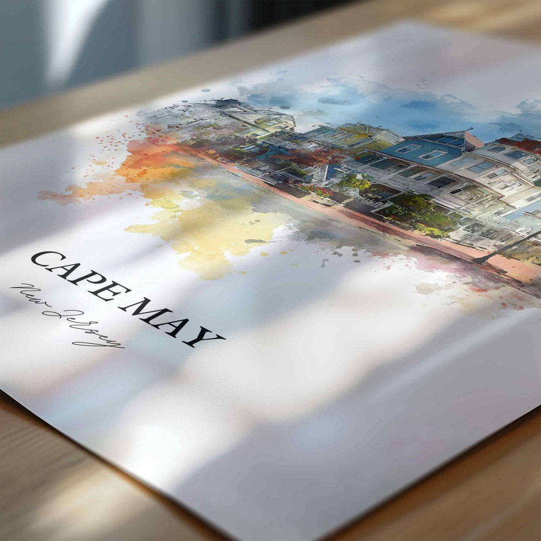 Cape May, New Jersey – Watercolor Art Print