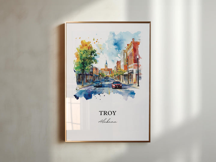 Troy AL Wall Art - Alabama Print