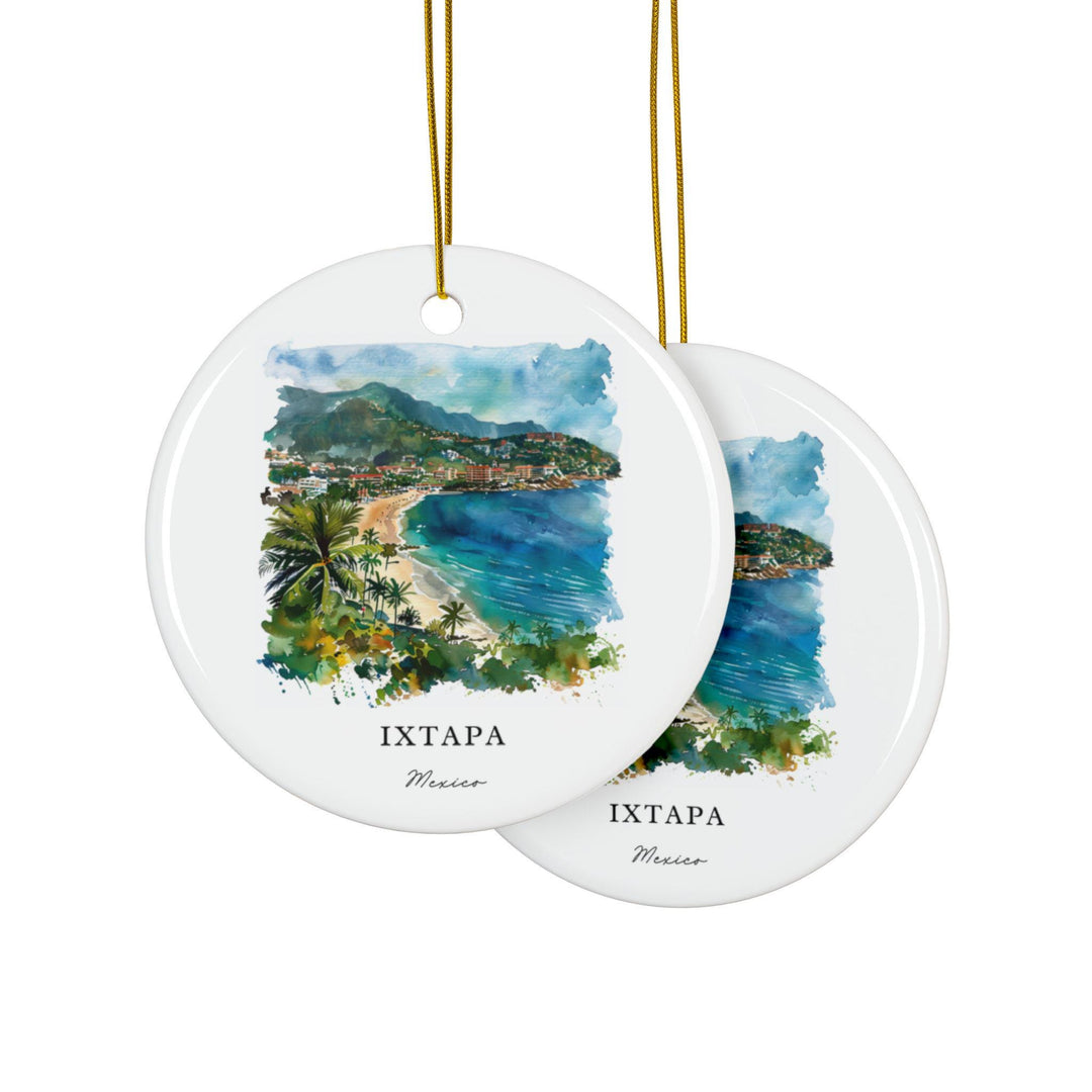 Ixtapa Mexico Ornament: Unique Ixtapa MX Souvenir, Ixtapa Xmas Decor, and Authentic Mexico Gift