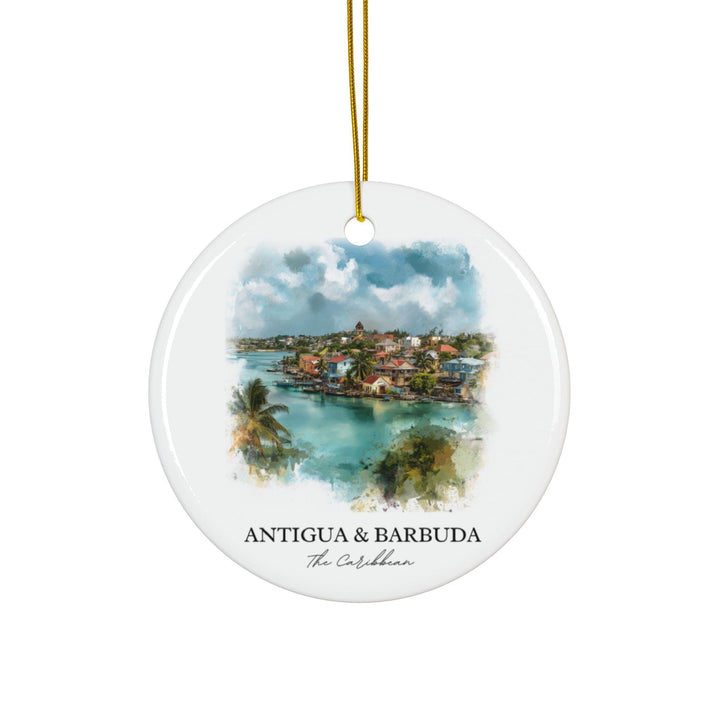 Antigua and Barbuda Ornament: Unique Antigua and Barbuda Souvenir, Antigua Xmas Decor, and Authentic Caribbean Islands Gift