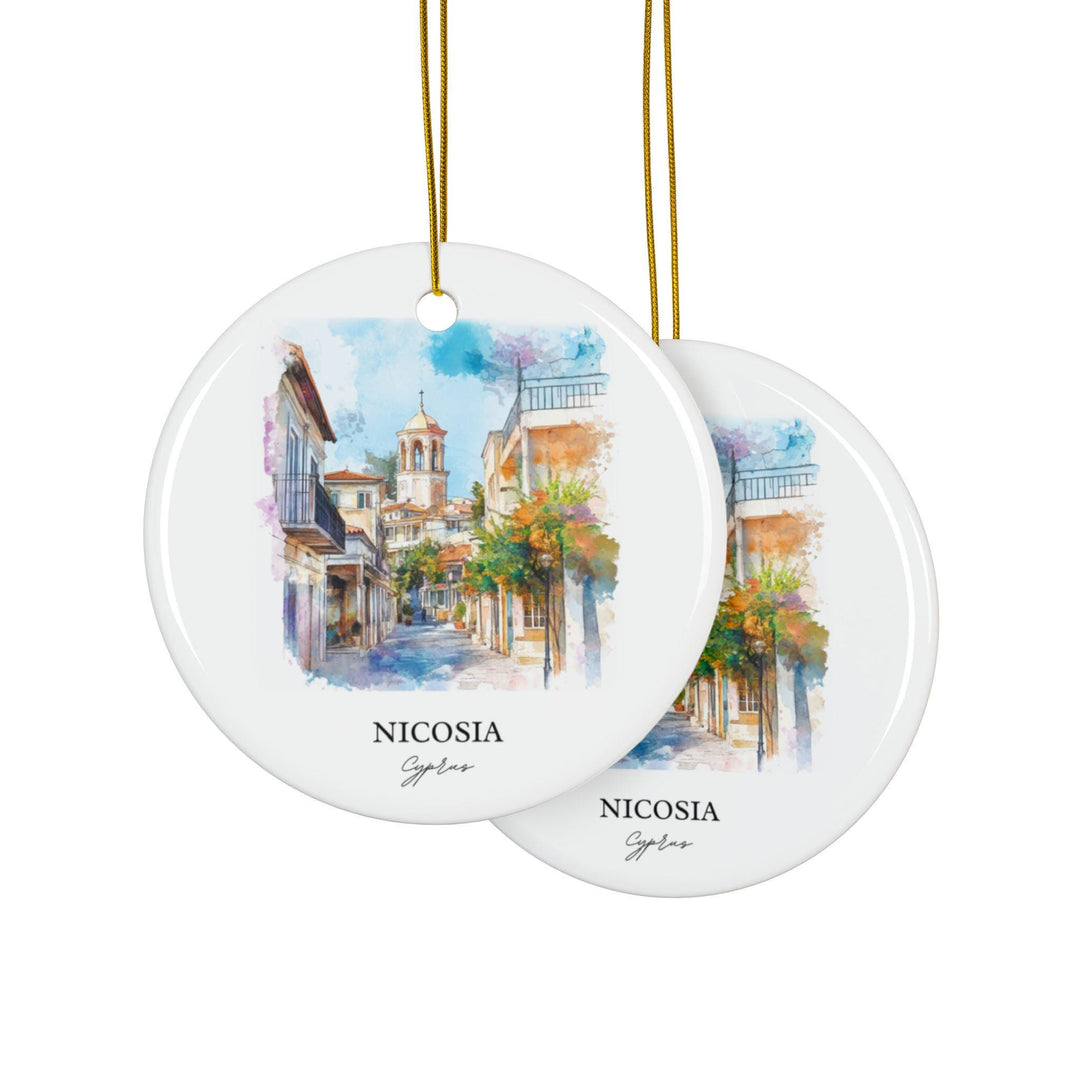 Nicosia Cyprus Ornament: Unique Nicosia Souvenir, Nicosia Xmas Decor, and Authentic Cyprus Gift