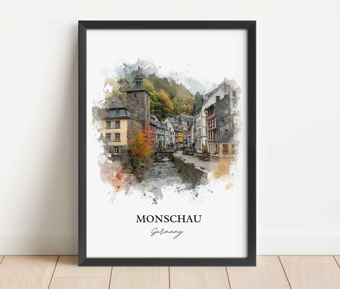 Monschau, Germany – Watercolor Art Print