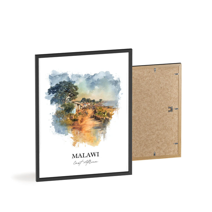 Malawi Wall Art, Malawi Print, Malawi Watercolor Art, East Africa Gift, Travel Print, Travel Poster, Housewarming Gift