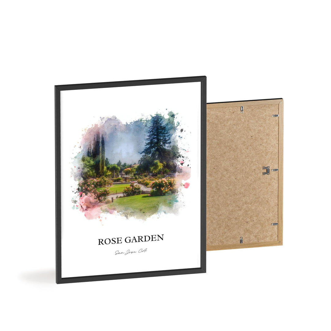 Rose Garden San Jose, CA – Watercolor Art Print