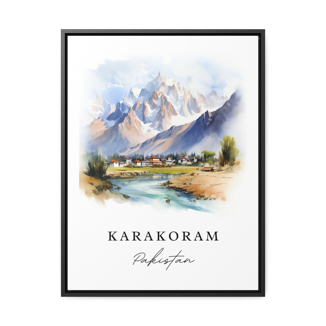 Karakoram travel art - Pakistan, Karakoram poster print, Karakoram Pakistan gift, Birthday present, Custom Text, Perfect Gift