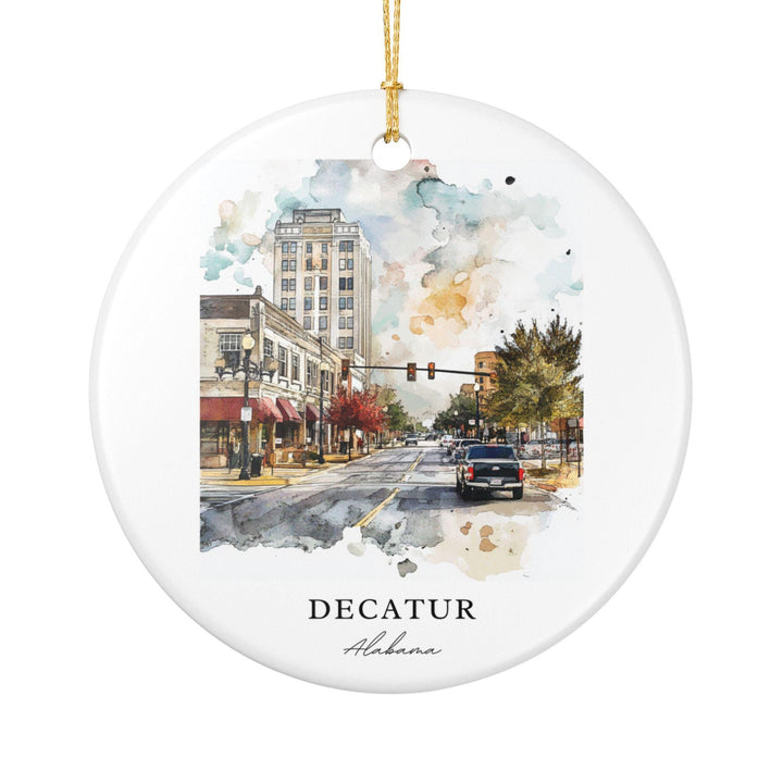 Decatur AL Ornament: Unique Decatur Alabama Souvenir, Alabama Xmas Decor, and Authentic Decatur Alabama Gift
