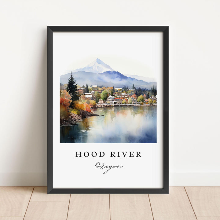 Hood River Oregon wall art - Oregon, Hood River poster print, Hood River OR Wedding gift, Birthday present, Custom Text, Perfect Gift