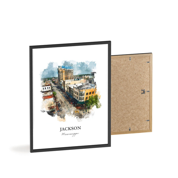 Jackson, Mississippi – Watercolor Art Print
