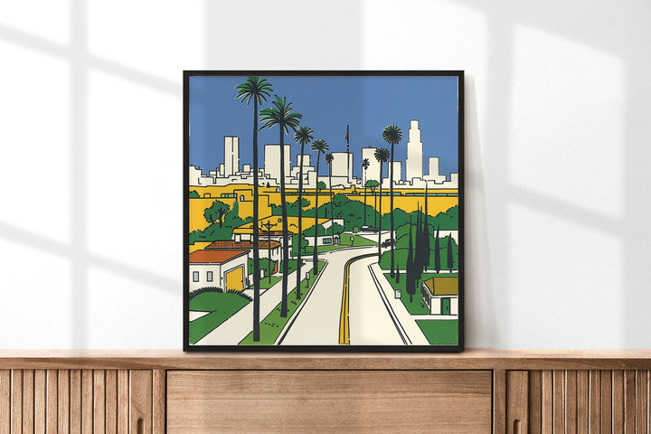 Unique Los Angeles Art, LA Print, Los Angeles Modern Art, LA Gift, Travel Poster, Housewarming Gift
