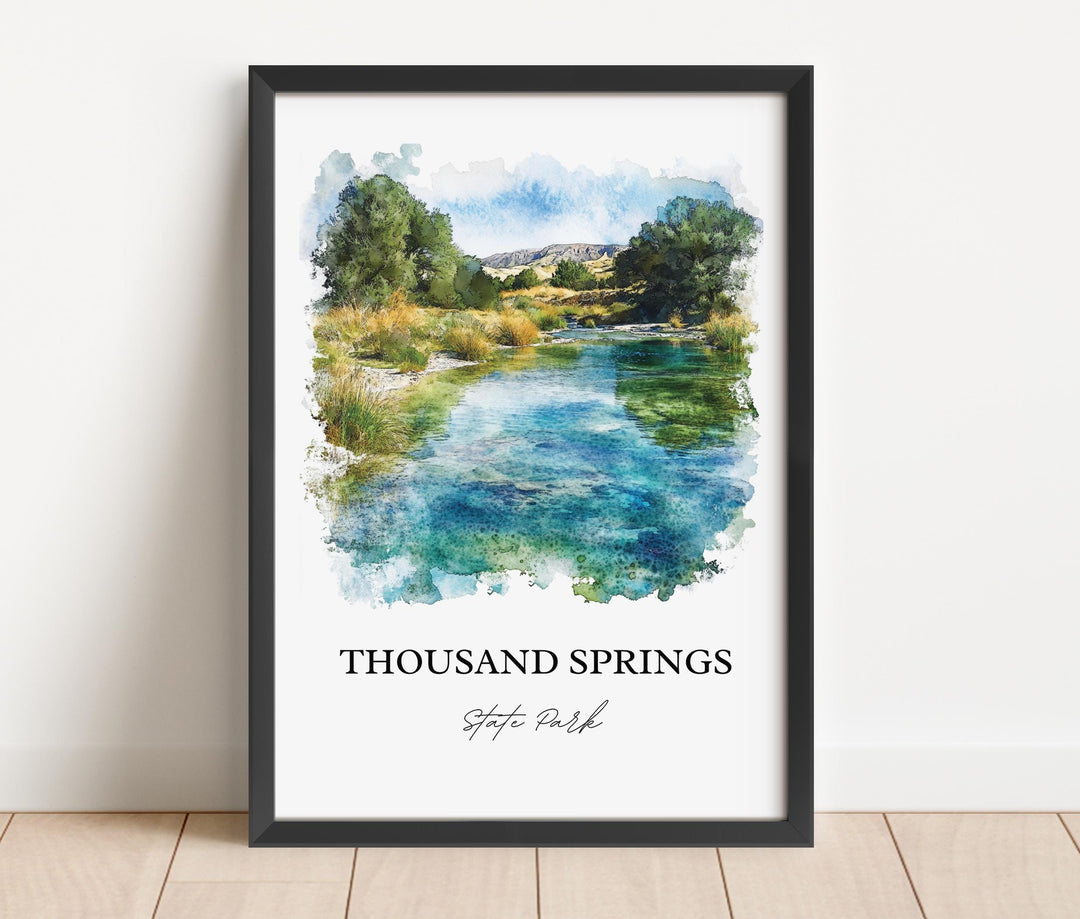 Thousand Springs State Park Wall Art, Idaho Print, Idaho Watercolor Art, Malad Gorge Gift, Travel Print, Travel Poster, Housewarming Gift