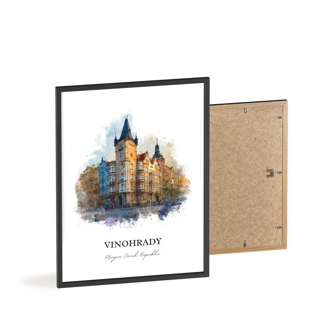 Vinohrady, Czech Republic – Watercolor Art Print