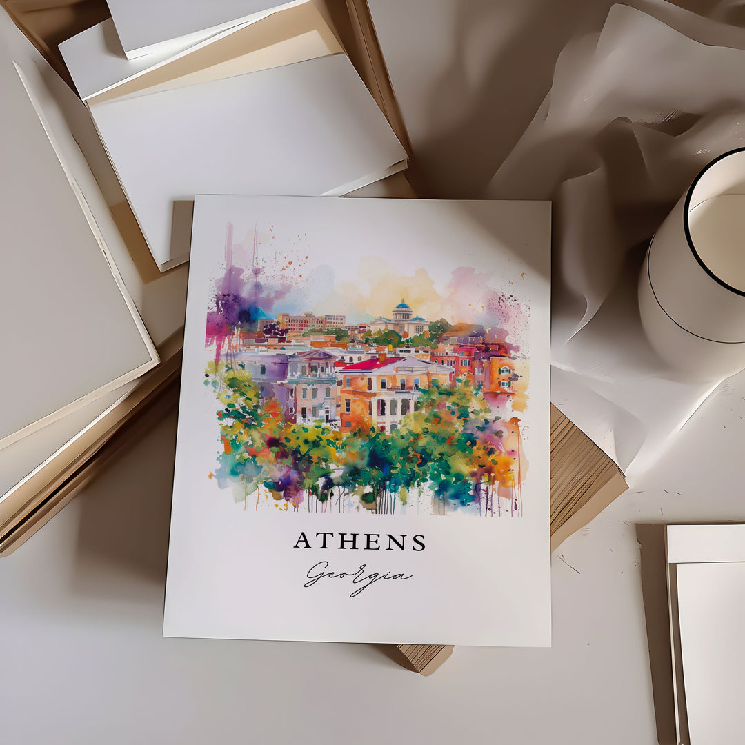 Athens Wall Art - Georgia Print