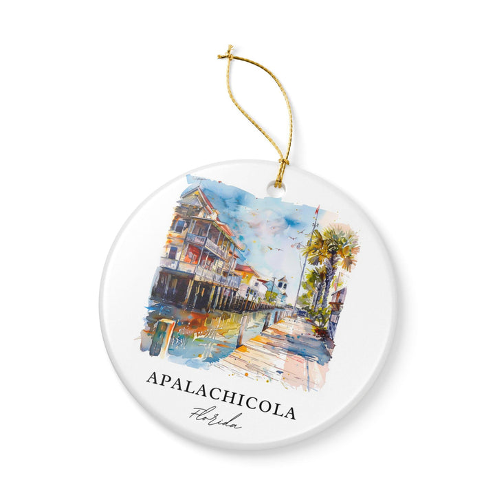 Apalachicola FL Ornament: Unique Apalachicola Souvenir, Apalachicola Xmas Decor, and Authentic Florida Gift