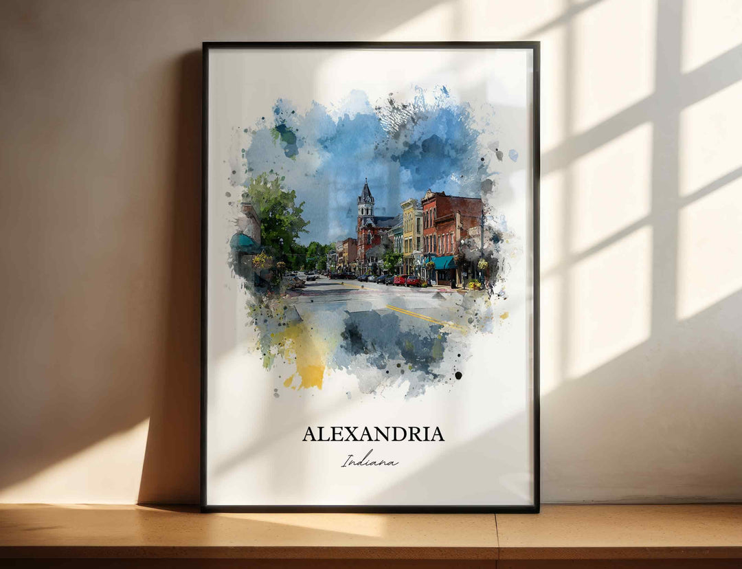Alexandria, Indiana – Watercolor Art Print