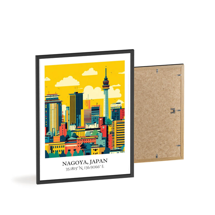 Nagoya Japan Art, Nagoya Retro Travel Art, Nagoya Home Decor, Nagoya Japan Gift, Japan Travel Art, Travel Prints, Housewarming Gift