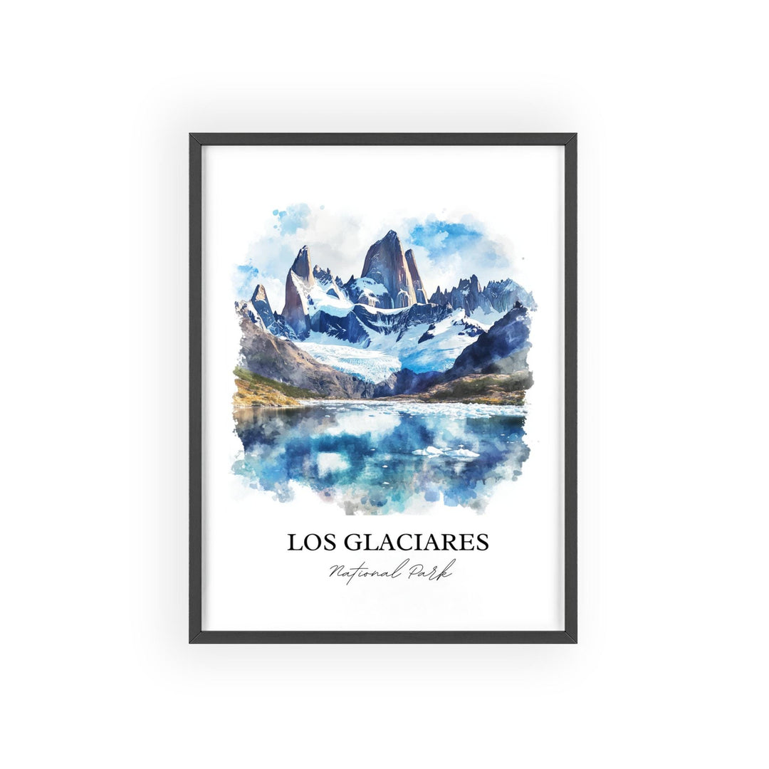 Los Glaciares National Park Art, Austral Andes Print, Argentina Artwork, Los Glaciares Park, Travel Print, Travel Poster, Housewarming Gift