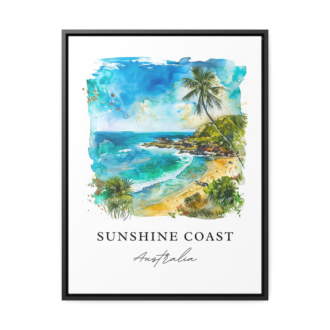 Sunshine Coast Art, Sunshine Coast Print, Sunshine Coast Aus Watercolor, Queensland Art Gift,