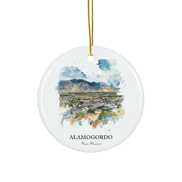 Alamogordo NM Ornament: Unique Alamogordo Souvenir, Alamogordo Xmas Decor, and Authentic New Mexico Gift
