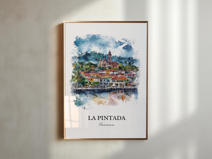 La Pintada Wall Art, La Pintada Panama Print, Panama Watercolor Art, La Pintada Gift, Travel Print, Travel Poster, Housewarming Gift
