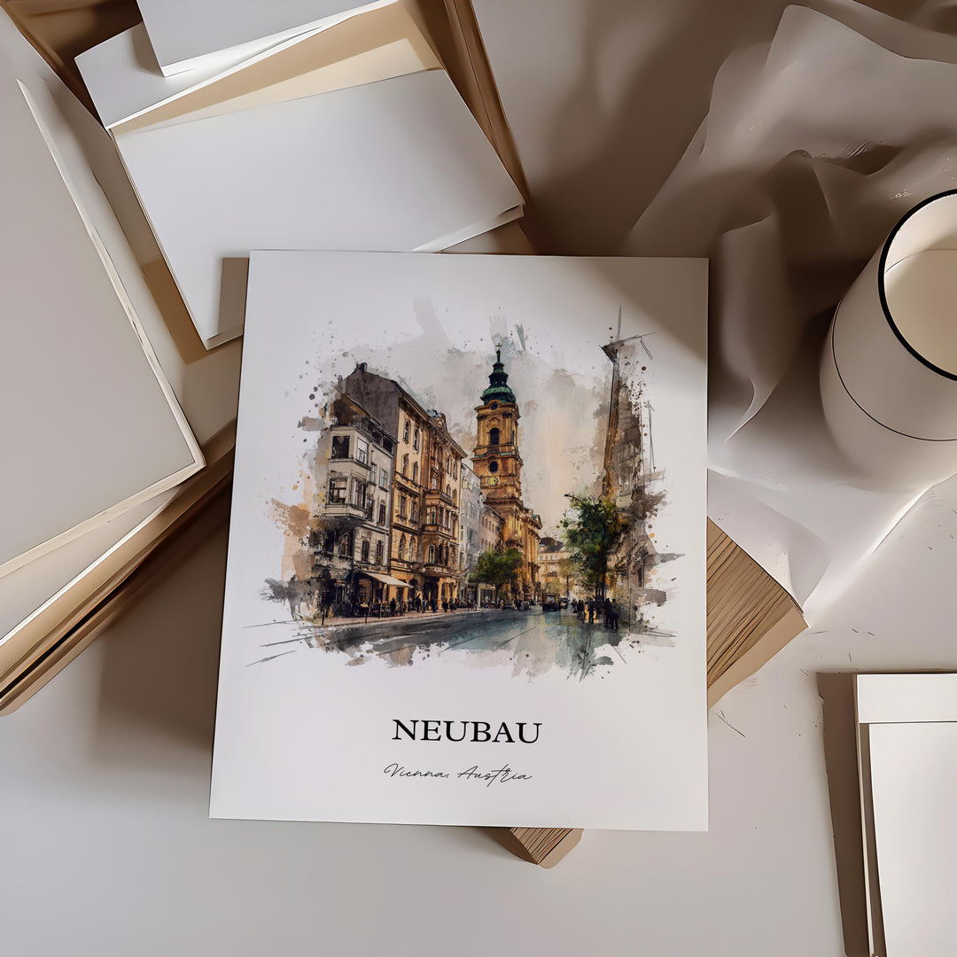 Vienna, Austria – Watercolor Art Print