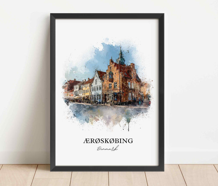 Aerøskøbing, Denmark – Watercolor Art Print